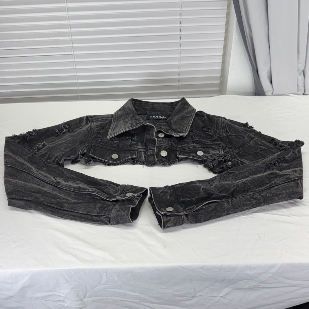 Thrill Charcoal Denim Jacket